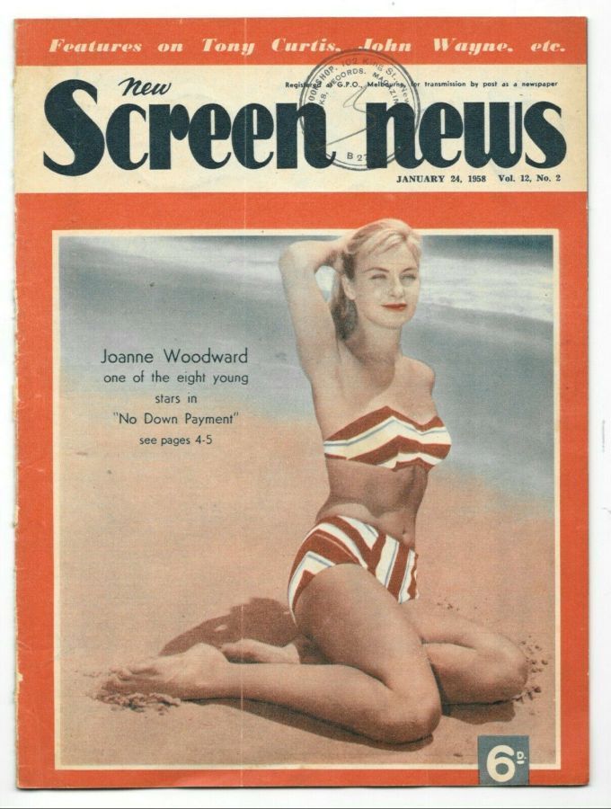 NEW SCREEN NEWS magazine side cover  Vol 12 # 2 24 January 1958