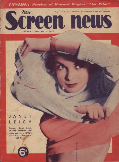 NEW SCREEN NEWS magazine side cover  Vol 12 # 5 7 March 1958