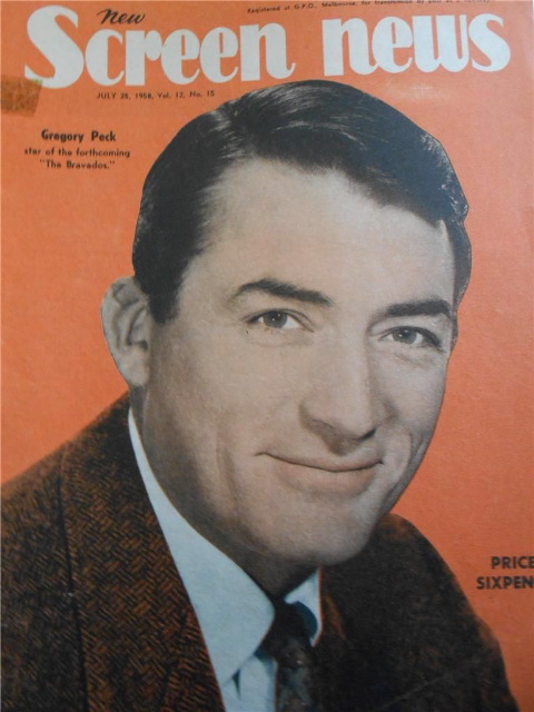 NEW SCREEN NEWS magazine side cover  Vol 12 # 15 25 July 1958