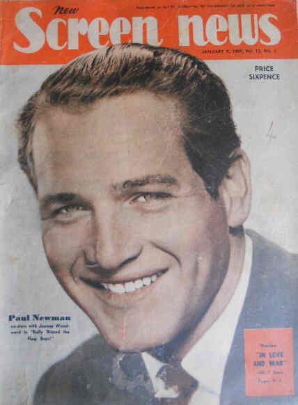 NEW SCREEN NEWS magazine side cover  Vol 13 # 1 9 January 1959