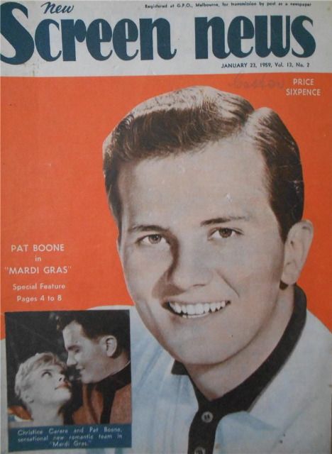 NEW SCREEN NEWS magazine side cover  Vol 13 # 2 23 January 1959