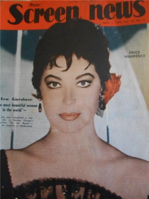 NEW SCREEN NEWS magazine side cover  Vol 13 # 9 1 May 1959