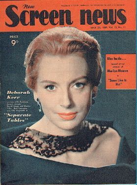 NEW SCREEN NEWS magazine side cover  Vol 13 # 11 29 May 1959