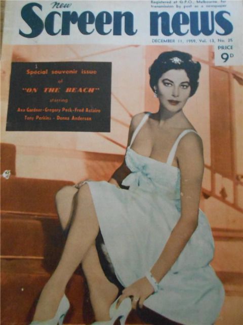 NEW SCREEN NEWS magazine side cover  Vol 13 # 25 11 December 1959
