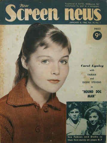 NEW SCREEN NEWS magazine side cover  Vol 14 # 1 8 January 1960