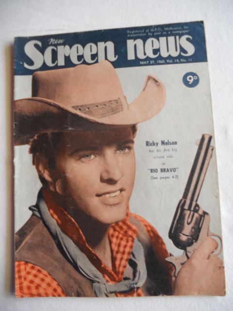NEW SCREEN NEWS magazine side cover  Vol 14 # 11 27 May 1960