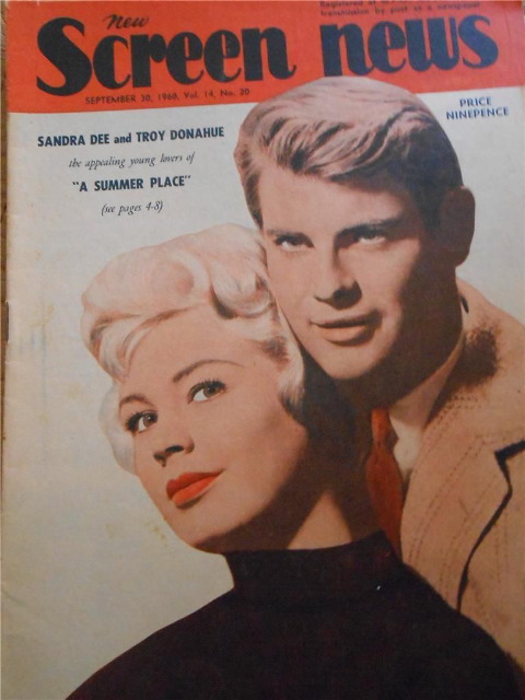 NEW SCREEN NEWS magazine side cover  Vol 14 # 20 30 September 1960