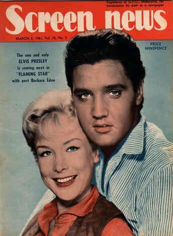 NEW SCREEN NEWS magazine side cover  Vol 15 # 5 3 March 1961