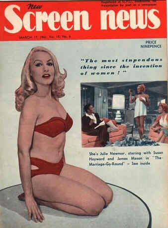 NEW SCREEN NEWS magazine side cover  Vol 15 # 6 17 March 1961