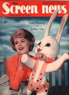 NEW SCREEN NEWS magazine side cover  Vol 15 # 7 31 March 1961