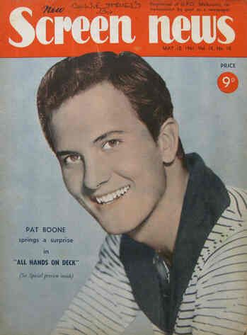 NEW SCREEN NEWS magazine side cover  Vol 15 # 10 12 May 1961