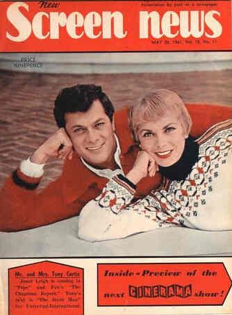 NEW SCREEN NEWS magazine side cover  Vol 15 # 11 26 May 1961