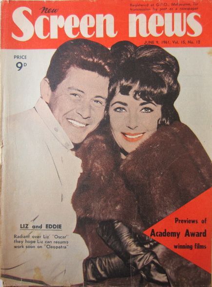 NEW SCREEN NEWS magazine side cover  Vol 15 # 12 9 June 1961
