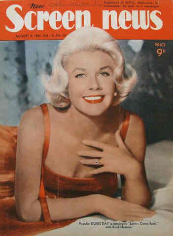 NEW SCREEN NEWS magazine side cover  Vol 15 # 16 4 August 1961
