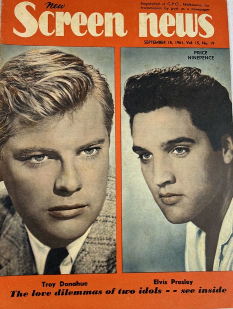 NEW SCREEN NEWS magazine side cover  Vol 15 # 19 15 September 1961
