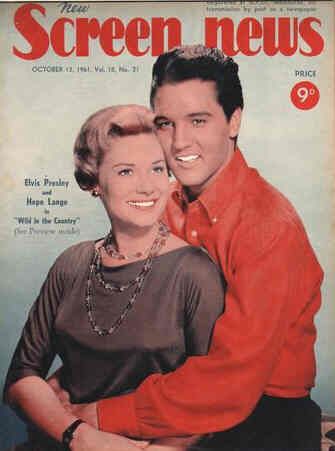 NEW SCREEN NEWS magazine side cover  Vol 15 # 21 13 October 1961