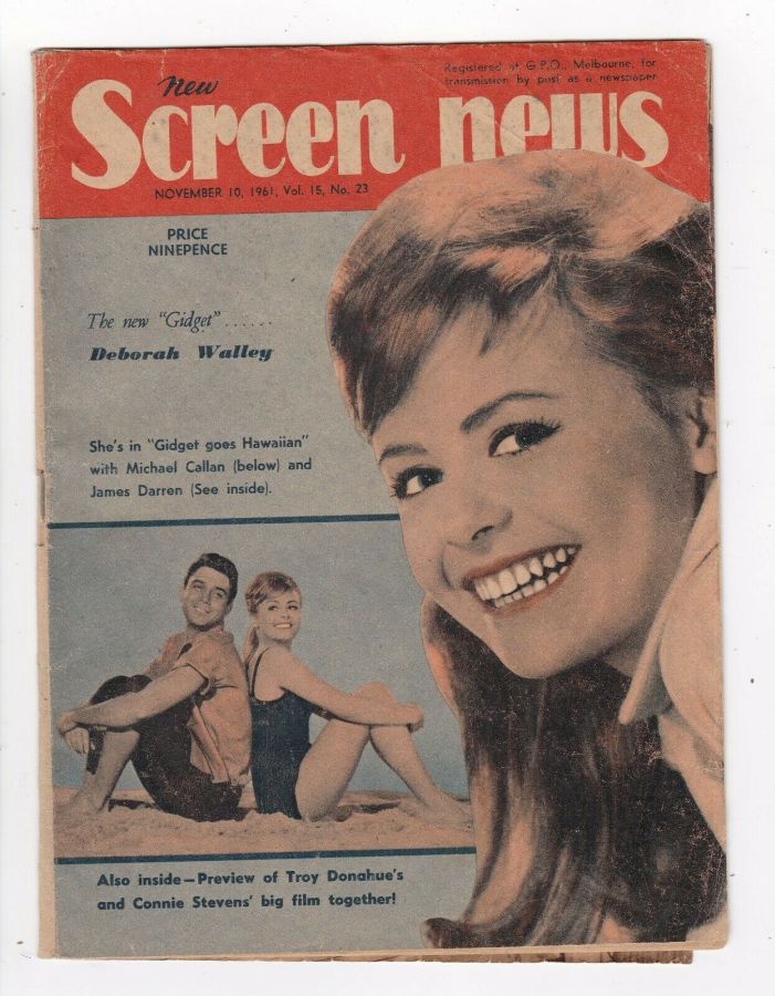 NEW SCREEN NEWS magazine side cover  Vol 15 # 23 10 November 1961