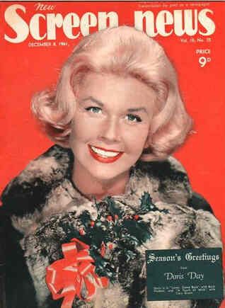 NEW SCREEN NEWS magazine side cover  Vol 15 # 25 8 December 1961