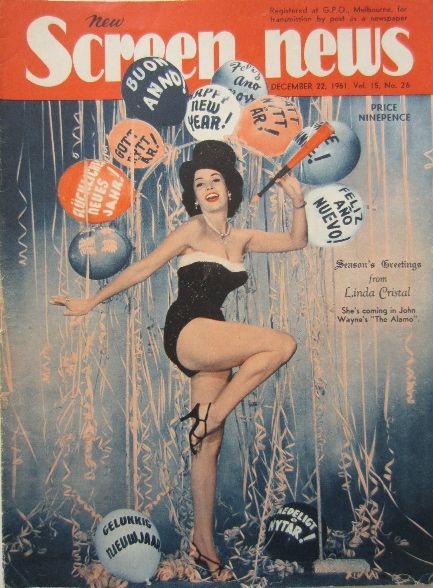 NEW SCREEN NEWS magazine side cover  Vol 15 # 26 22 December 1961