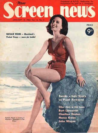 NEW SCREEN NEWS magazine side cover  Vol 16 # 2 19 January 1962