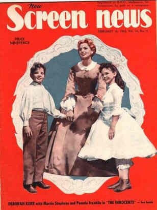 NEW SCREEN NEWS magazine side cover  Vol 16 # 4 16 February 1962