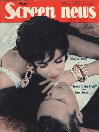 NEW SCREEN NEWS magazine side cover  Vol 16 # 9 27 April 1962
