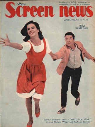 NEW SCREEN NEWS magazine side cover  Vol 16 # 12 8 June 1962