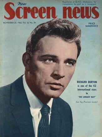 NEW SCREEN NEWS magazine side cover  Vol 16 # 24 23 November 1962