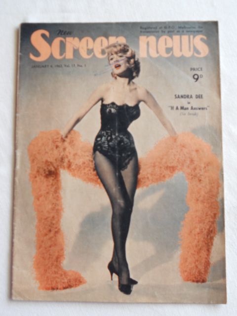 NEW SCREEN NEWS magazine side cover  Vol 17 # 1 4 January 1963