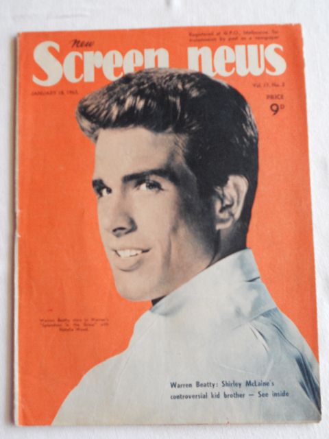 NEW SCREEN NEWS magazine side cover  Vol 17 # 2 18 January 1963