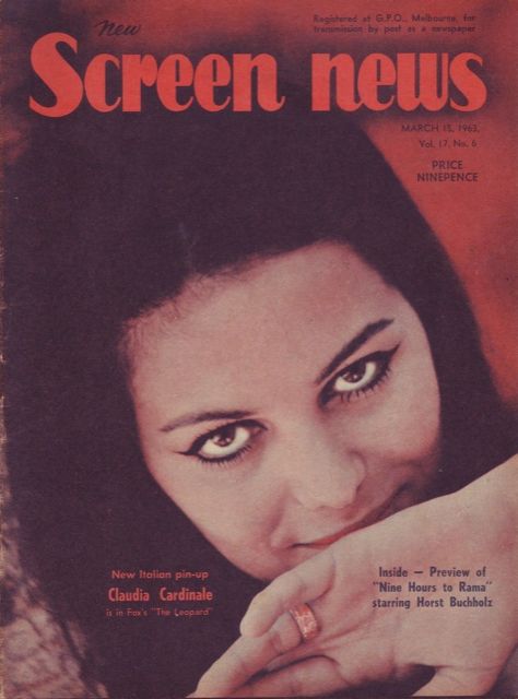 NEW SCREEN NEWS magazine side cover  Vol 17 # 6 15 March 1963