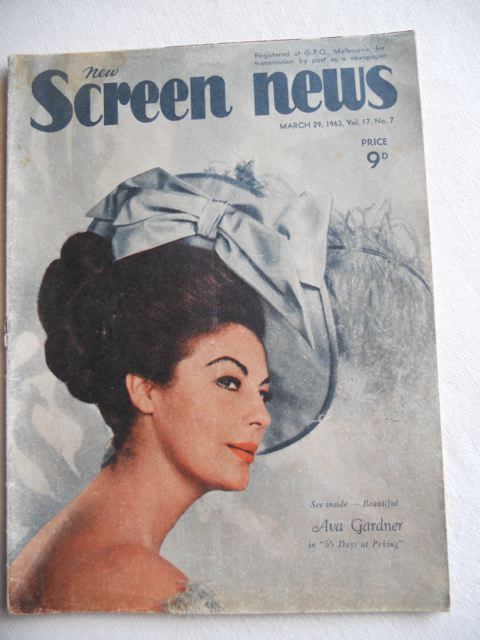 NEW SCREEN NEWS magazine side cover  Vol 17 # 7 29 March 1963