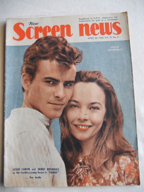 NEW SCREEN NEWS magazine side cover  Vol 17 # 9 26 April 1963