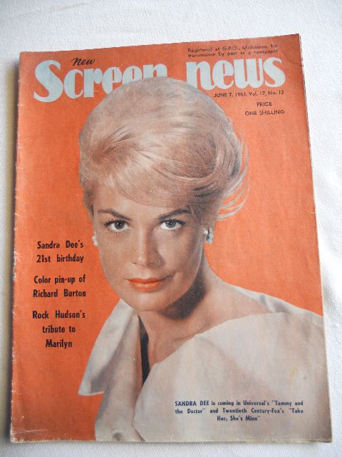 NEW SCREEN NEWS magazine side cover  Vol 17 # 12 7 June 1963