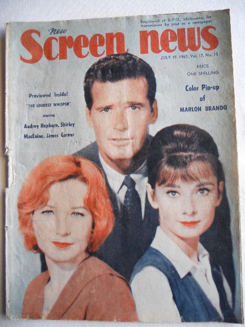 NEW SCREEN NEWS magazine side cover  Vol 17 # 15 19 July 1963