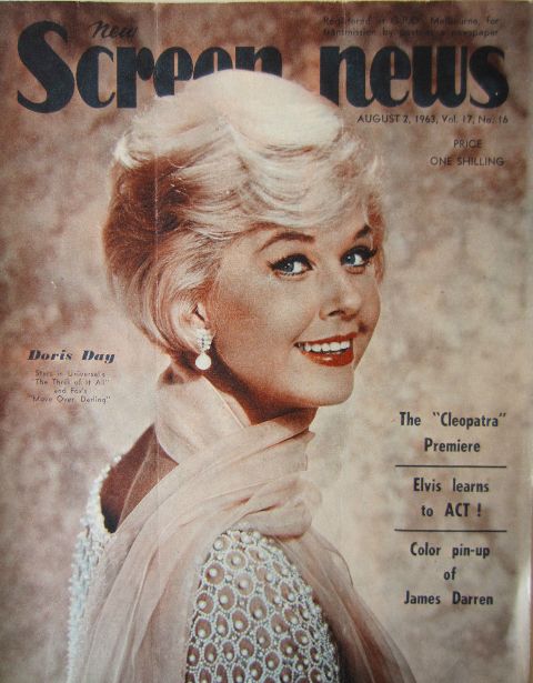 NEW SCREEN NEWS magazine side cover  Vol 17 # 16 2 August 1963