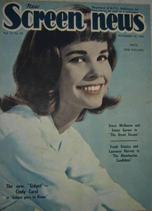 NEW SCREEN NEWS magazine side cover  Vol 17 # 24 22 November 1963