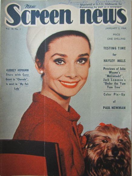 NEW SCREEN NEWS magazine side cover  Vol 18 # 1 3 January 1964