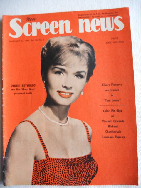 NEW SCREEN NEWS magazine side cover  Vol 18 # 3 31 January 1964