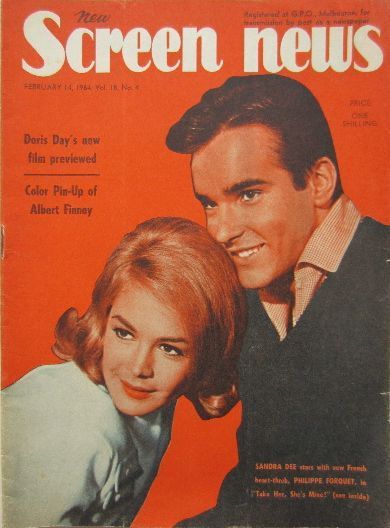 NEW SCREEN NEWS magazine side cover  Vol 18 # 4 14 February 1964