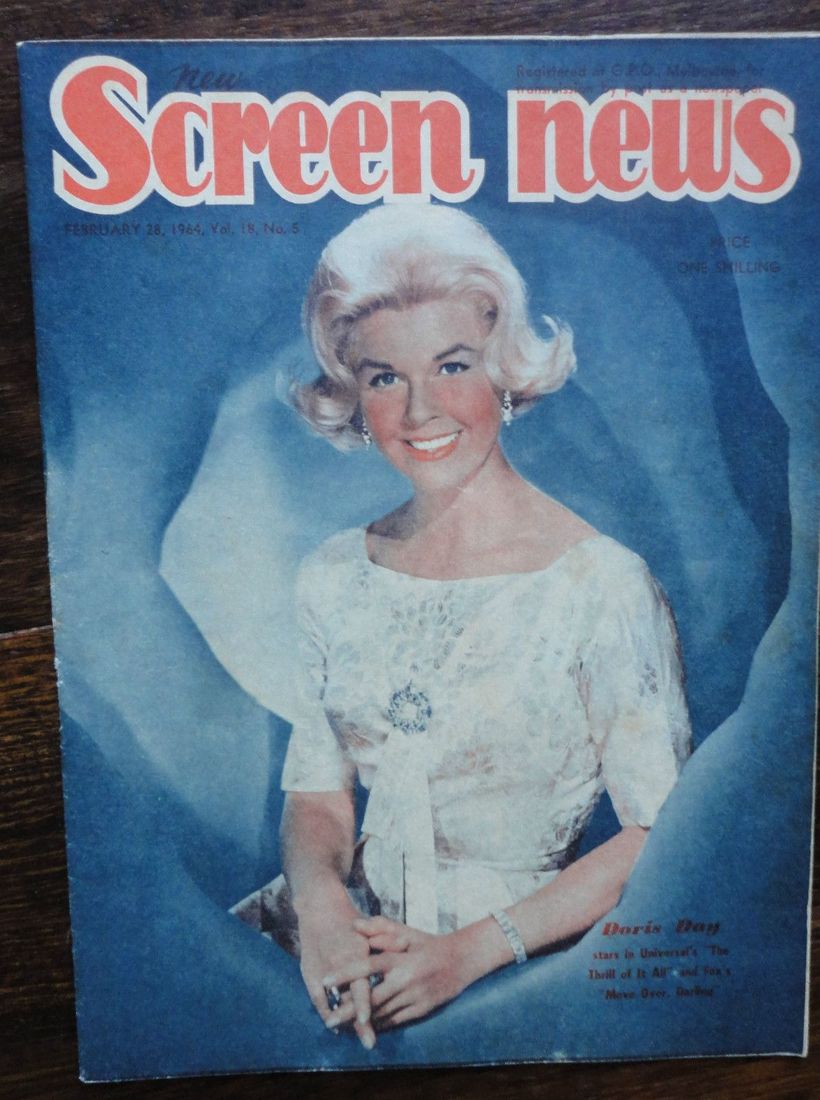 NEW SCREEN NEWS magazine side cover  Vol 18 # 5 28 February 1964