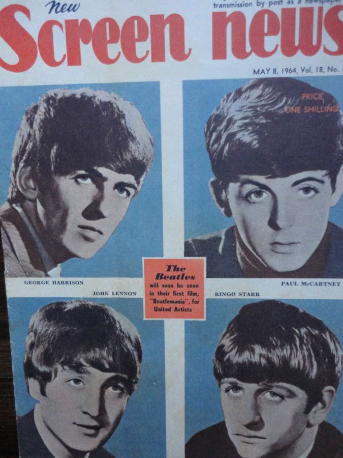 NEW SCREEN NEWS magazine side cover  Vol 18 # 10 8 May 1964
