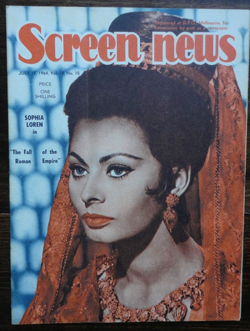 NEW SCREEN NEWS magazine side cover  Vol 18 # 15 17 July 1964