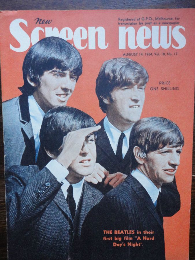 NEW SCREEN NEWS magazine side cover  Vol 18 # 17 14 August 1964