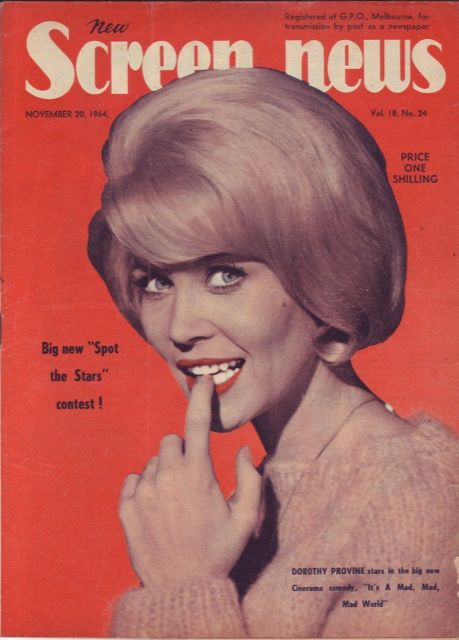 NEW SCREEN NEWS magazine side cover  Vol 18 # 24 20 November 1964