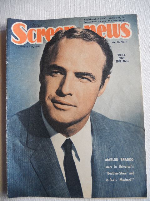 NEW SCREEN NEWS magazine side cover  Vol 19 # 3 29 January 1965