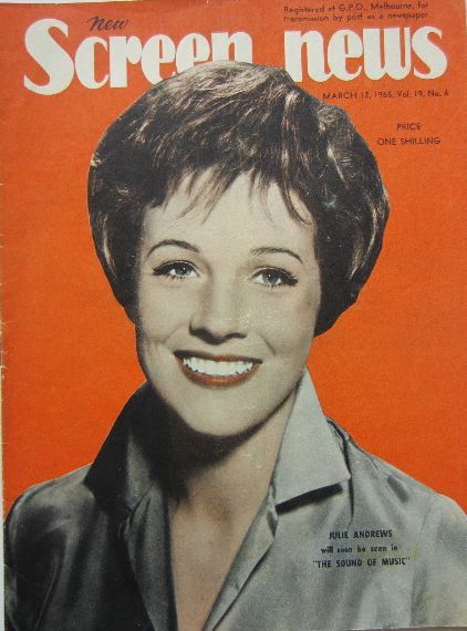 NEW SCREEN NEWS magazine side cover  Vol 19 # 6 12 March 1965