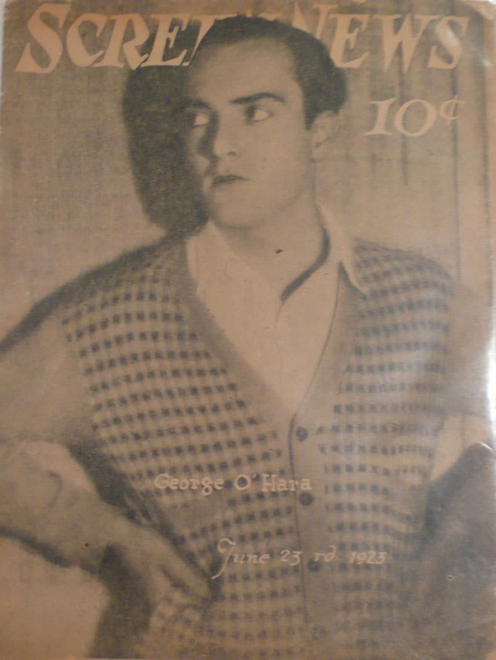SCREEN NEWS magazine side cover  Vol 2 No  25  June 1923