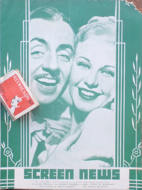 NEW SCREEN NEWS magazine side cover  1935