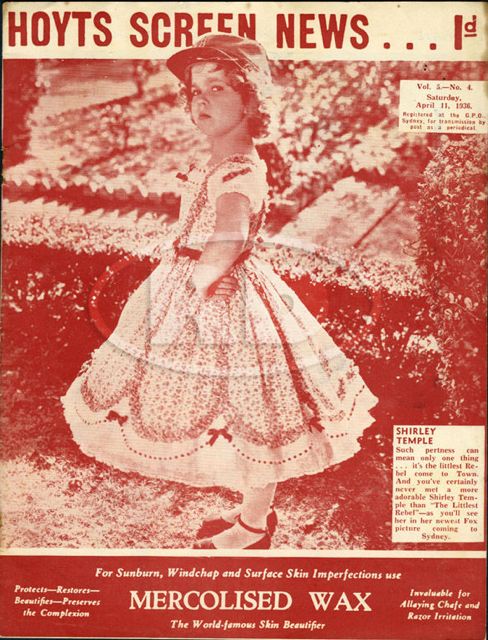 NEW SCREEN NEWS magazine side cover  Vol 5 No 4 11 April 1936